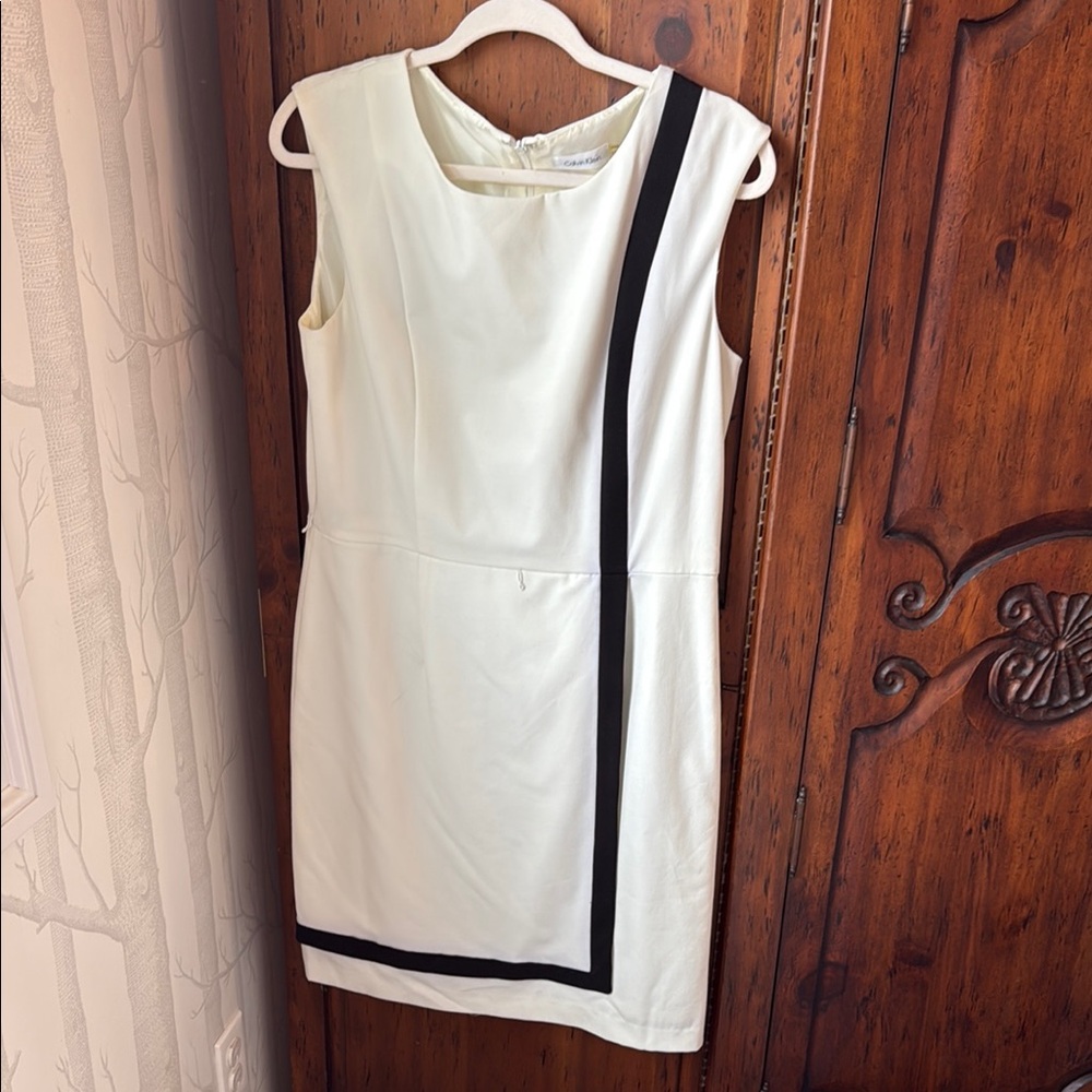 Calvin Klein Elegant Cream and Black Dress